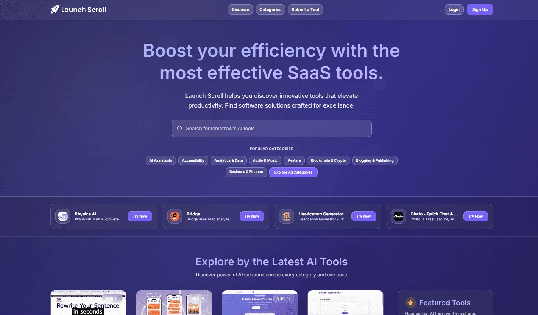 Launch Scroll | Open Launch