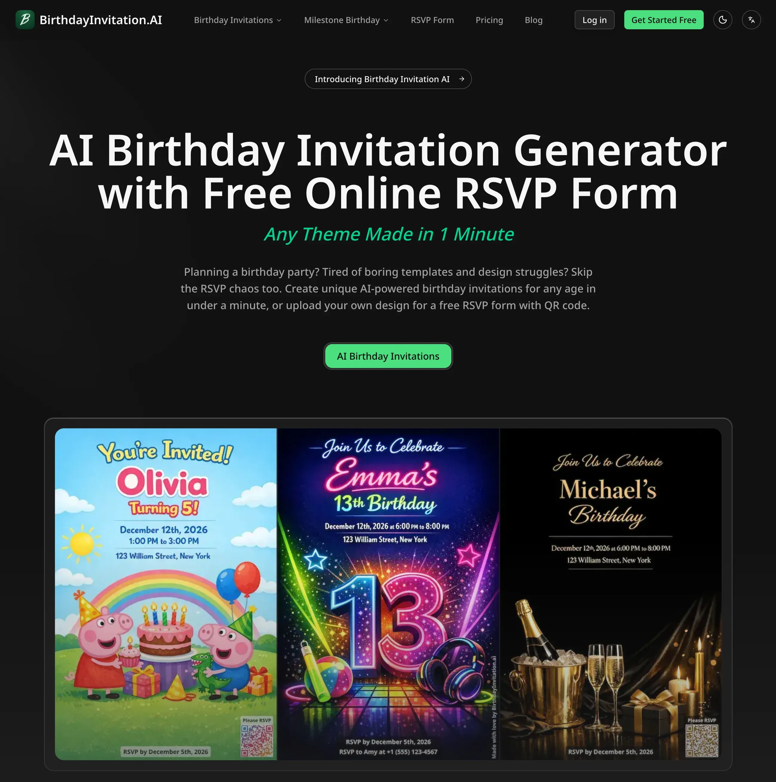 Birthday Invitation AI | Open Launch